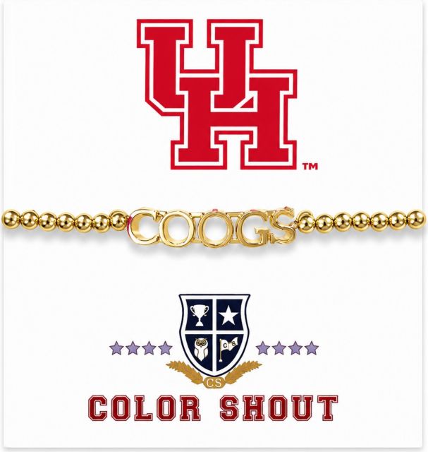 University of Houston Gold Bead Bracelet