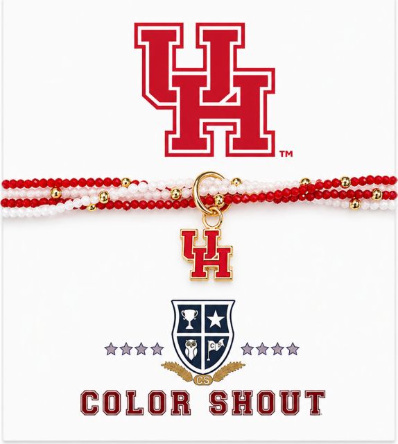University of Houston Gemstone Bracelet Set