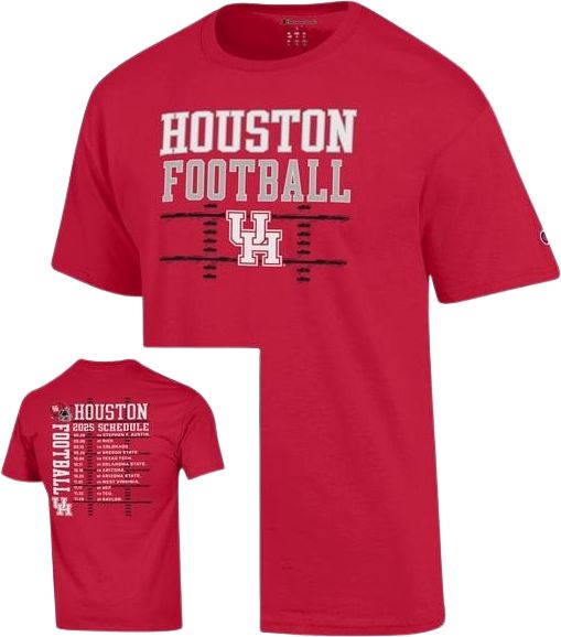 University of Houston Cougars 2025 Football Schedule Short Sleeve T-Shirt