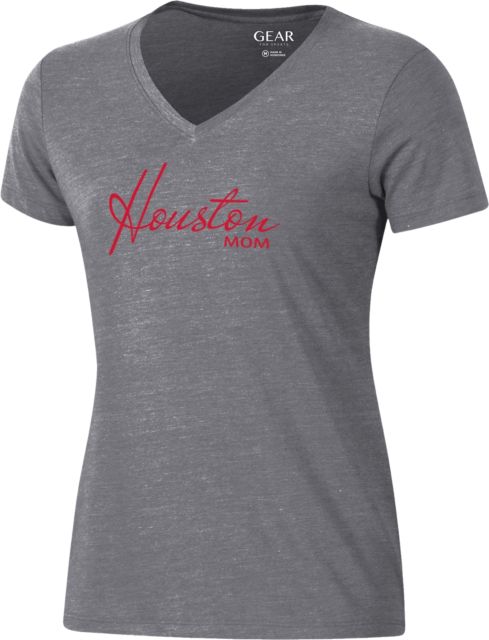 University of Houston Mom Women's V-Neck Short Sleeve T-Shirt