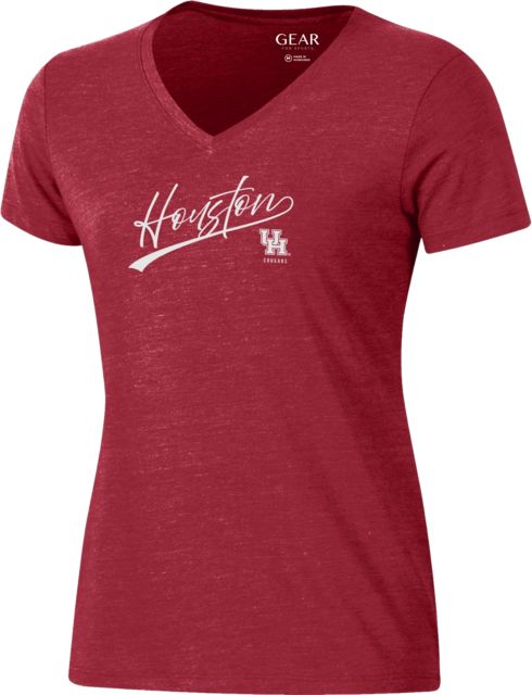 University of Houston Cougars Women's V-Neck Short Sleeve T-Shirt