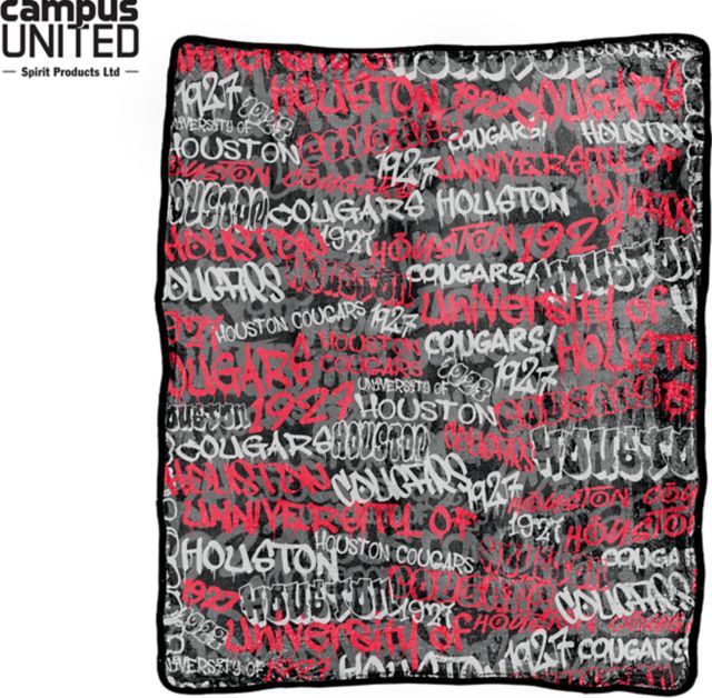 University of Houston Cougars Silk Touch Graffiti Throw Blanket