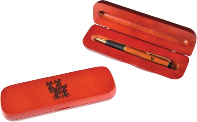 University of Houston Rosewood Pen and Case Set