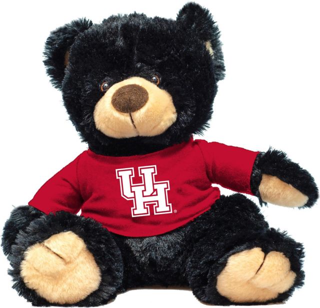 University of Houston 12'' Plush Noah Bear - Black - ONLINE ONLY