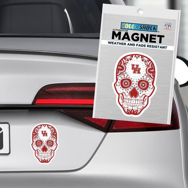 University of Houston Sugar Skull 4" x 4" Magnet