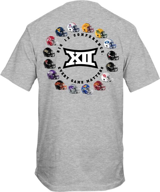 University of Houston Big 12 Football Helmets Short Sleeve T-Shirt