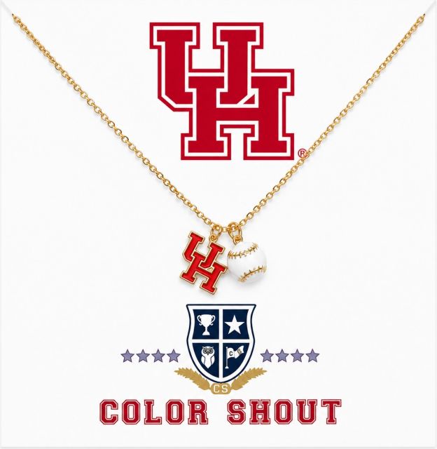 University of Houston Baseball Charm Necklace