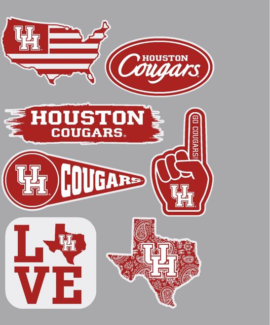 University of Houston 7.5'' x 7.5'' Sticker Sheet
