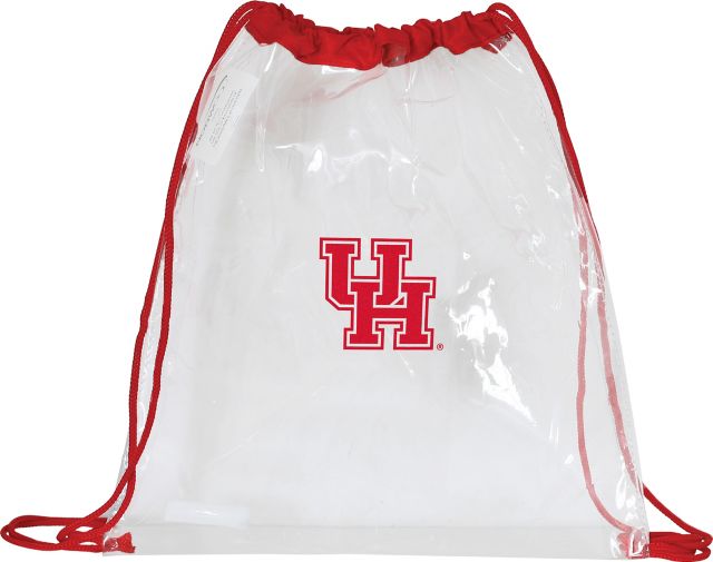 University of Houston Cougars 12 x 12 Clear Drawstring Tote Bag