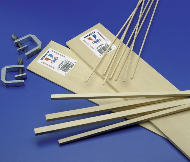 Basswood Strip 24In Long 3/16-in X 1/2-in