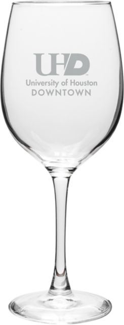 University of Houston - Downtown 16 oz. Wine Glass