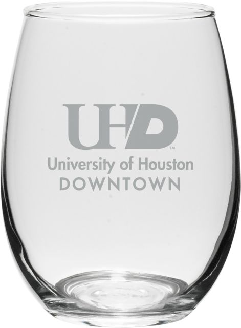 University of Houston - Downtown 15 oz. Wine Glass