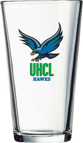 University of Houston-Clear Lake Hawks 16 oz. Glass