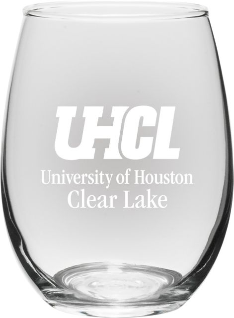 University of Houston-Clear Lake 15 oz. Stemless Wine Glass
