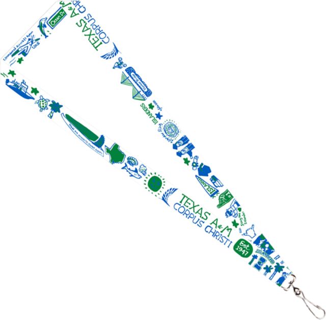 Texas A&M University-Corpus Christi Julia Gash 3/4" Satin Lanyard