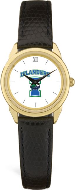 CSI Women's Black Leather Watch(Gift Boxed) With Colored Medallion - ONLINE ONLY
