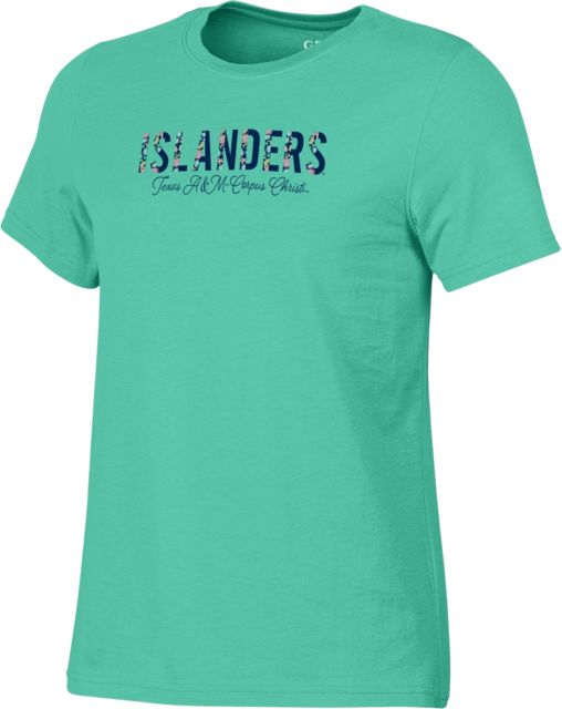 Texas A&M University-Corpus Christi Islanders Flower Women's Short Sleeve T-Shirt