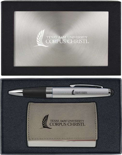 Texas A&M University-Corpus Christi Business Card Holder And Pen Set