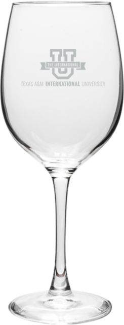 Texas A&M International University 16 oz. Wine Glass