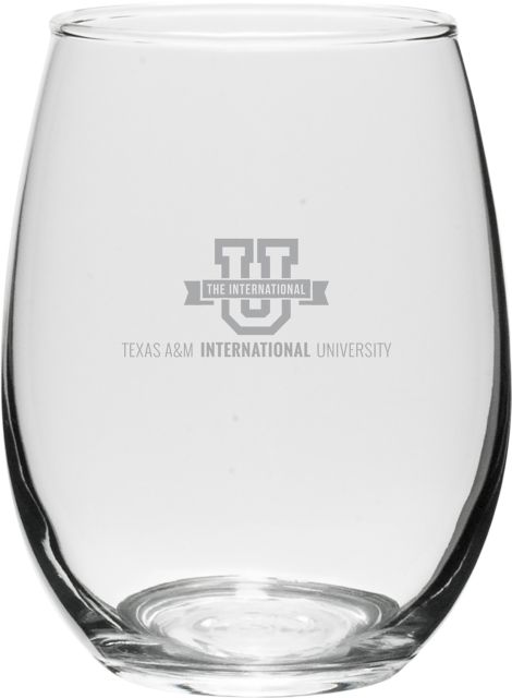 Texas A&M International University 15 oz. Wine Glass