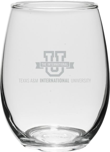 Texas A&M International University 21 oz. Wine Glass