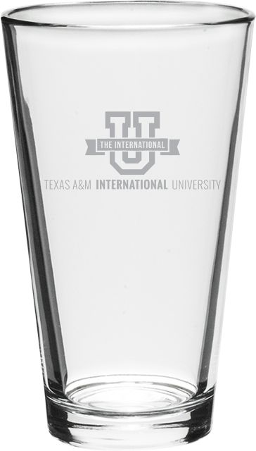 Texas A&M International University 16 oz. Mixing Glass