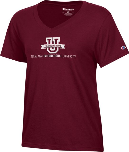 Texas A & M International University Women's V-Neck Short Sleeve T-Shirt