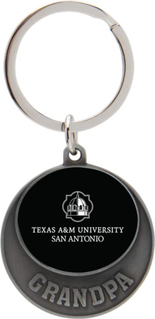 Texas A&M University-San Antonio Grandpa Pewter Keychain