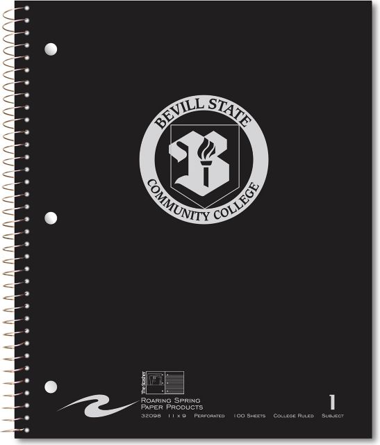 Bevill Community College Notebook 100-Sheet