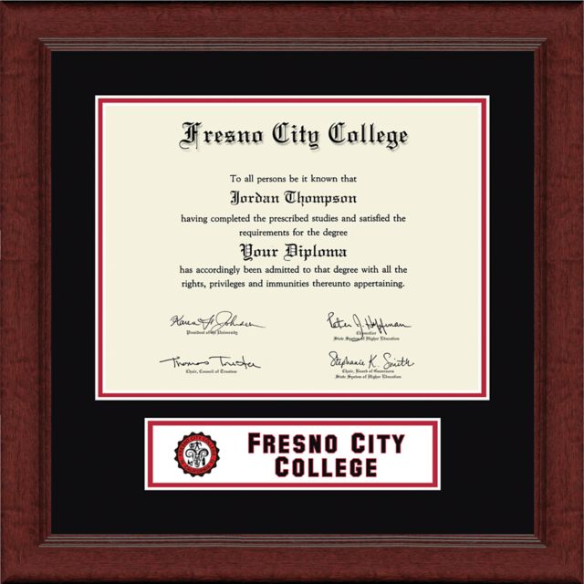 Fresno City College, Lasting Memories Banner Diploma Frame. Associates