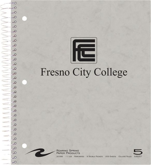 Fresno City College 5 Subject Notebook 200-Sheet