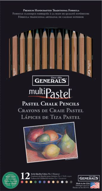 PASTEL CHALK PENCILS 12/SET