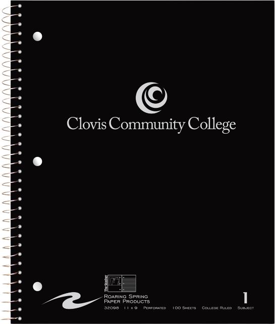Clovis Community College Notebook 100-Sheet