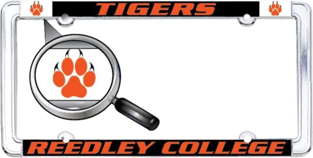 Reedley College Tigers Thin Dome License Plate Frame