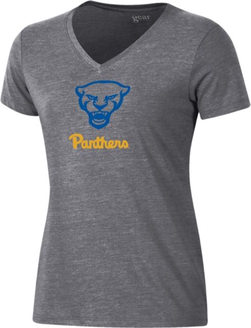 University of Pittsburgh at Bradford Women's Panthers V-Neck Short Sleeve T-Shirt