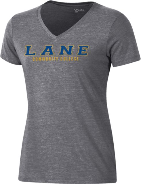 Lane Community College Women's Tri-Blend V-Neck Short Sleeve T-Shirt