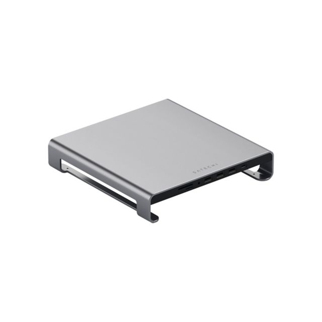 Satechi Type-C Aluminum Monitor Stand Hub for iMac, Space Gray - ONLINE ONLY
