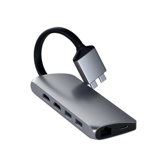 Satechi Type-C Dual Multimedia Adapter, Space Gray - ONLINE ONLY