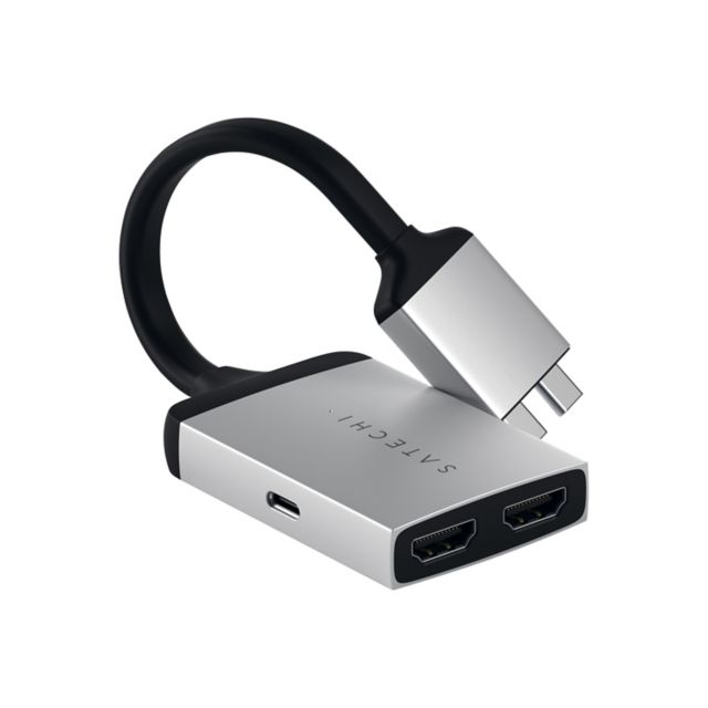 Satechi Type-C Dual HDMI Adapter, Silver - ONLINE ONLY