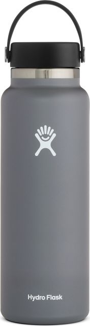 Hydro Flask Wide Mouth 2.0 Water Bottle Straw Lid - 40 oz Stone