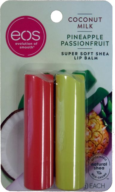 EOS Super Soft Shea Lip Balm - with Coconut Milk & Pineapple Passionfuit Flavor