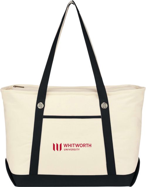 Whitworth University Canvas Zippered Tote Bag