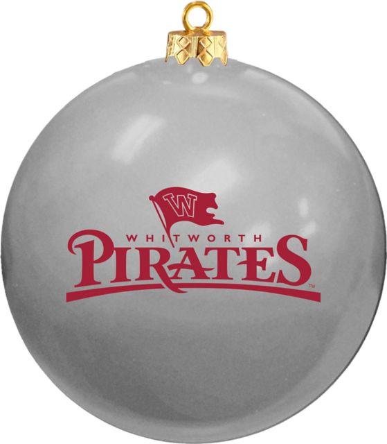 Whitworth University Pirates Round Shatterproof Ornament