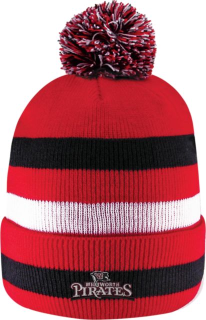Whitworth University Cuffed Pom Knit Hat
