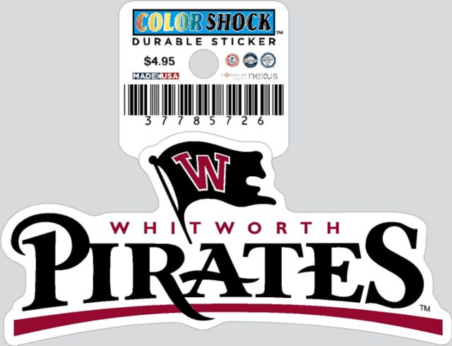 Whitworth University Pirates Durable Sticker