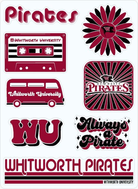 Whitworth University 7.5'' x 7.5'' Sticker Sheet