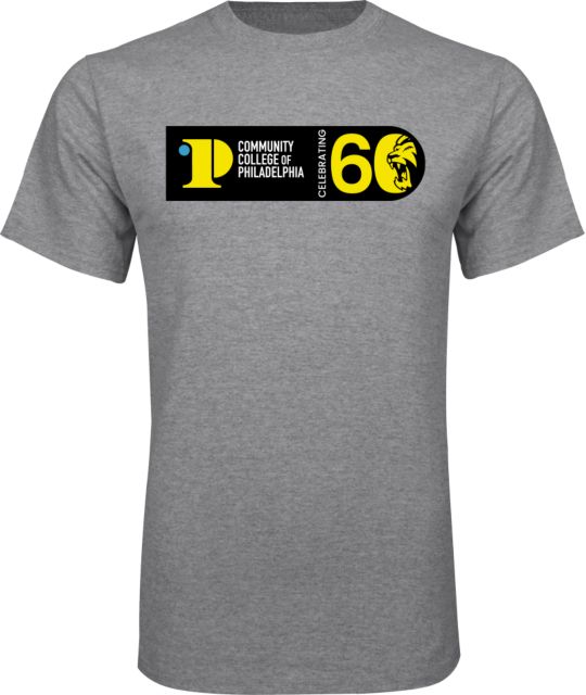 SST Celebrating Community College of Philadelphia Celebrating 60 Years Short Sleeve T-Shirt60/GREY/SM/.