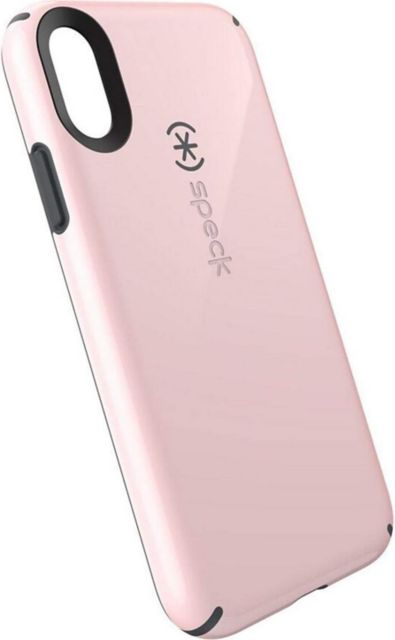 Speck iPhone XR CandyShell Pink/Grey Smartphone Case - (Quartz Pink/Slate Grey).