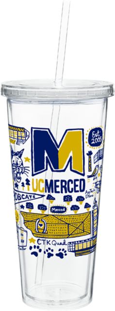 University of California, Merced Julia Gash 20 oz. Tumbler with Straw