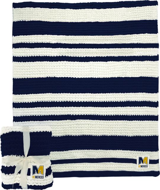 University of California, Merced Cable Knit Throw 50x60